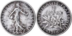 World Coins - France, Franc, Semeuse, 1918, Paris, Silver, , KM:844.1