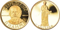 World Coins - France, Medal, Brahms, Musique, 1991, Proof, , Vermeil
