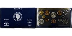 World Coins - France, Coffret 1 c. à 100 frs., 1983, Monnaie de Paris, FDC,