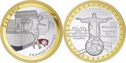 World Coins - France, Medal, Brasil, Terra de Futebol, Football, 2014, , Copper Gilt
