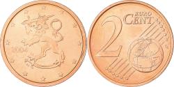 World Coins - Finland, 2 Euro Cent, 2004, FDC, , Copper Plated Steel, KM:99