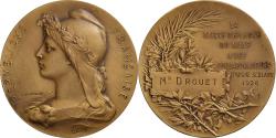 World Coins - France, Medal, Caisse d'Epargne du Mans, 1928, Bronze, O.Roty,