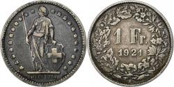 World Coins - Switzerland, Franc, 1921, Bern, Silver, , KM:24
