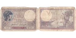 World Coins - France, 5 Francs, Violet, 1920-12-21, M.5901, VF(20-25)