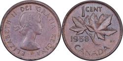 World Coins - Canada, Elizabeth II, Cent, 1958, Royal Canadian Mint, Bronze, , KM:49