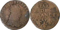 World Coins - France, Louis XIV, Liard de France, 1658, Chatellerault, Copper,