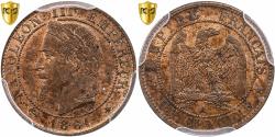 World Coins - France, Napoleon III, Centime, 1861, Paris, Bronze, PCGS, , Gadoury:87