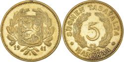 World Coins - Coin, Finland, 5 Markkaa, 1941, , Aluminum-Bronze, KM:31