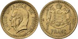 World Coins - Monaco, Louis II, Franc, 1943, Aluminum-Bronze, , KM:120
