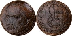 World Coins - France, Medal, Louis Aragon, 1983, Copper, Salmon,