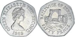 World Coins - Coin, Jersey, 50 Pence, 1989
