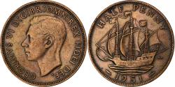 World Coins - Great Britain, George VI, 1/2 Penny, 1951, Bronze, , KM:868