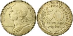 World Coins - France, Marianne, 50 Centimes, 1962, Paris, col à 3 plis,