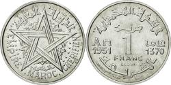World Coins - Coin, Morocco, Franc, AH 1370/1951, Paris, ESSAI, , Aluminum, KM:E37