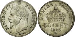 World Coins - Coin, France, Napoleon III, Napoléon III, 50 Centimes, 1865, Strasbourg