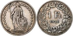 World Coins - Switzerland, Franc, Helvetia, 1916, Bern, Silver, , KM:29a