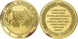 World Coins - France, Medal, Assassinat Henri IV, Gold plated silver, L'Histoire de France