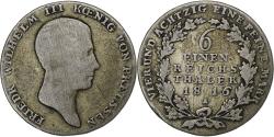 World Coins - Coin, German States, PRUSSIA, Friedrich Wilhelm III, 1/6 Thaler, 1816, Berlin
