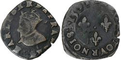 World Coins - France, Charles X, Double Tournois, 1592, Troyes, Copper, , Gadoury:510