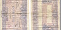World Coins - France, 1000 Francs, Bleu et Rose, 1889, 1914-06-12, VF(20-25), Fay:36.28 KM:67g