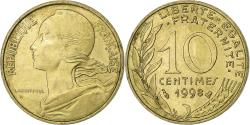 World Coins - France, 10 Centimes, Marianne, 1998, Paris, Aluminum-Bronze,