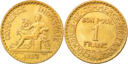 World Coins - Coin, France, Chambre de commerce, Franc, 1923, Paris, , Aluminum-Bronze