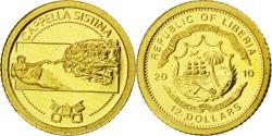 World Coins - Liberia, 12 Dollars, Chapelle Sixtine, 2010, , Gold