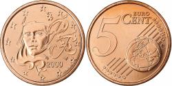 World Coins - France, 5 Euro Cent, BU, 2000, MDP, Copper Plated Steel, , KM:1284