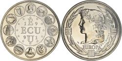 World Coins - France, Medal, Ecu Europa, Marianne, Politics, 1991, Rodier,