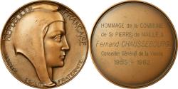 World Coins - France, Medal, Fernand Chaussebourg, Conseiller Général de la Vienne, 1982