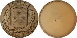 World Coins - France, Medal, Ville de Creil, Politics, Society, War, 1967, , Bronze