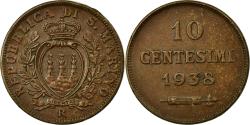World Coins - Coin, San Marino, 10 Centesimi, 1938, Rome, , Bronze, KM:13