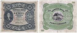 World Coins - Banknote, Norway, 50 Kroner, 1937, EF(40-45)