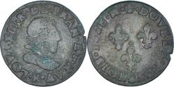 World Coins - Coin, France, Louis XIII, Double Tournois, 1628, Bordeaux, , Copper