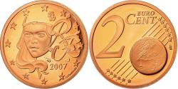 World Coins - France, 2 Euro Cent, 2007, BE, , Copper Plated Steel, KM:1283