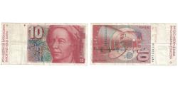 World Coins - Banknote, Switzerland, 10 Franken, 1986, KM:53f, VF(20-25)
