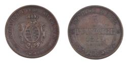 World Coins - Coin, German States, SAXONY-ALBERTINE, Johann, 5 Pfennig, 1869, Dresde