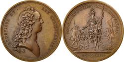 World Coins - France, Medal, Louis XV, Politics, Society, War, 1727, Duvivier,