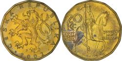 World Coins - Coin, Czech Republic, 20 Korun, 2002, , Brass plated steel, KM:5
