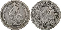 World Coins - Switzerland, 2 Francs, Helvetia, 1878, Bern, Silver, , KM:21