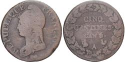 World Coins - Coin, France, Dupré, 5 Centimes, AN 8/5, Paris, , Copper, Gadoury:126a