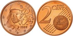 World Coins - France, 2 Euro Cent, 2009, Pessac, Copper Plated Steel, , KM:1283