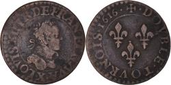 World Coins - Coin, France, Louis XIII, Double Tournois, 1616, Amiens, , Copper