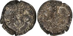 World Coins - Coin, France, Henri II, Douzain aux croissants, 1554, Troyes, , Billon