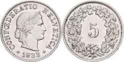 World Coins - Switzerland, 5 Rappen, 1933, Bern, Nickel, , KM:26b