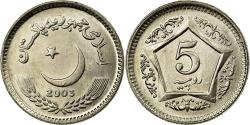 World Coins - Coin, Pakistan, 5 Rupees, 2003, , Copper-nickel, KM:65