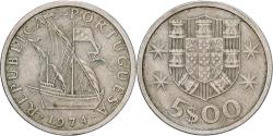World Coins - Portugal, 5 Escudos, 1974, Copper-nickel, , KM:591