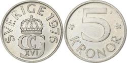 World Coins - Sweden, Carl XVI Gustaf, 5 Kronor, 1976, Copper-nickel, , KM:853