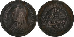 World Coins - France, Decime, Dupré, AN 5, Paris, Copper, , Gadoury:187