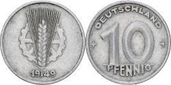 World Coins - Democratic Republic of Germany, 10 Pfennig, 1949, Berlin, Aluminum,